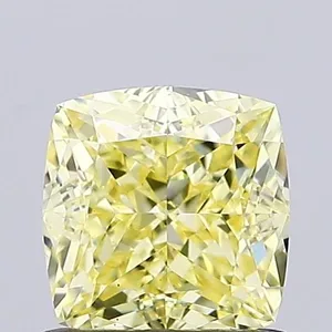 1.02ct CUSHION Fancy Yellow VS2 Coloured Lab diamond