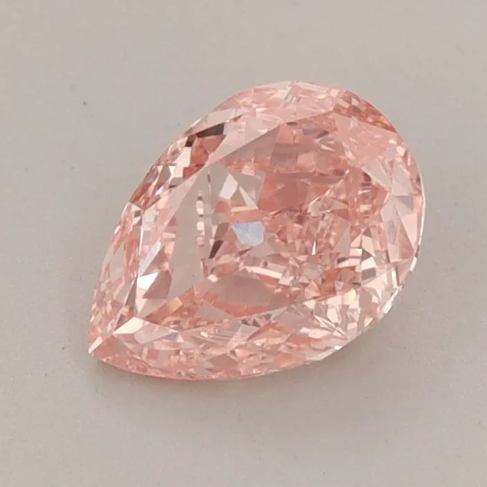 0.89ct PEAR Fancy Vivid Pink VS2 Coloured Lab diamond