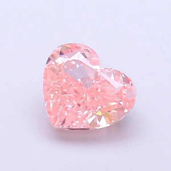 1.58ct HEART Fancy Vivid Pink VS1 Coloured Lab diamond