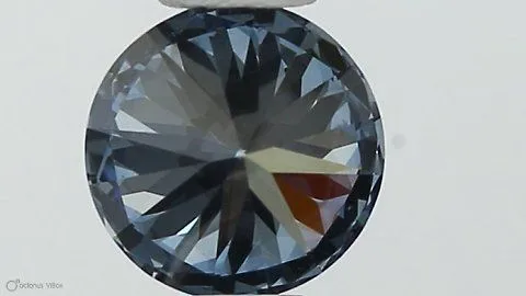 0.42ct ROUND Fancy Vivid Blue VS1 Coloured Lab diamond