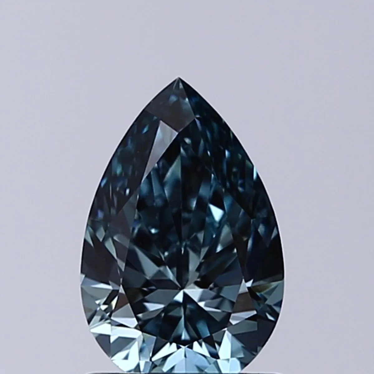 0.91ct PEAR Fancy Intense Greenish Blue VS1 Coloured Lab diamond