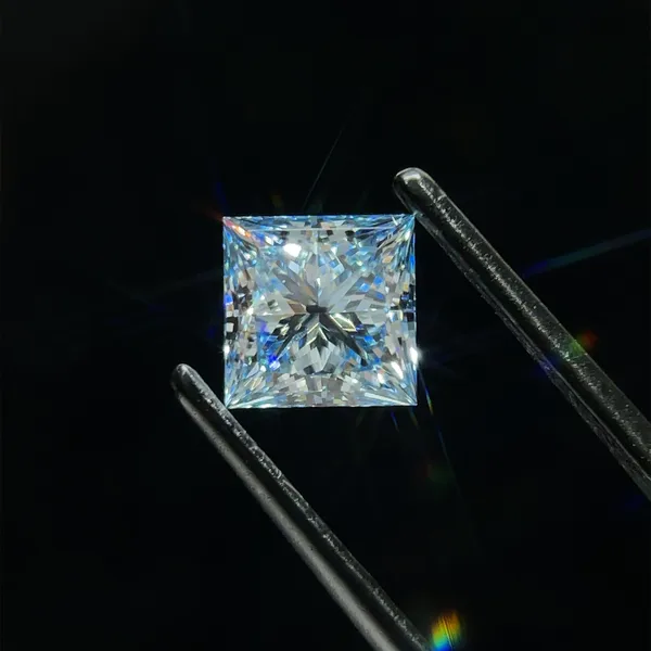 1.54ct PRINCESS Fancy Vivid Blue VS2 Coloured Lab diamond