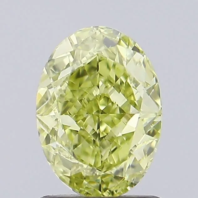 0.91ct OVAL Fancy Yellow VVS1 Coloured Lab diamond
