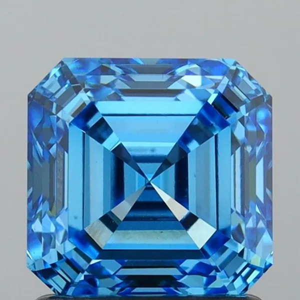 1.51ct EMERALD Fancy Vivid Blue VS2 Coloured Lab diamond