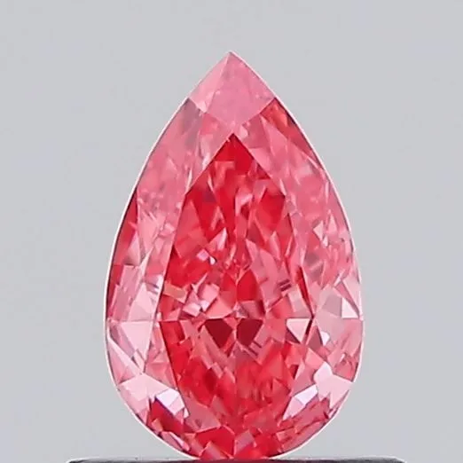 0.52ct PEAR Fancy Vivid Pink VS2 Coloured Lab diamond