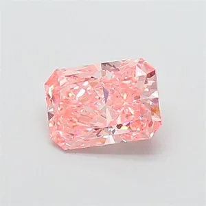 1.17ct RADIANT Fancy Vivid Pink VS1 Coloured Lab diamond