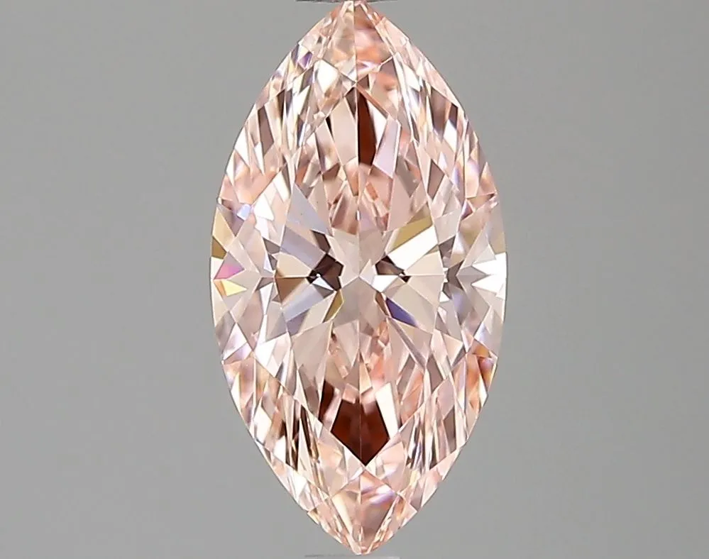 1.09ct MARQUISE Fancy Vivid Pink VVS2 Coloured Lab diamond
