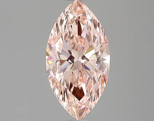 1.09ct MARQUISE Fancy Vivid Pink VVS2 Coloured Lab diamond