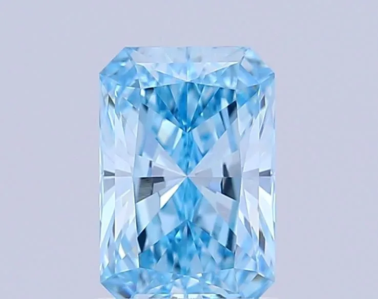 1.11ct RADIANT Fancy Vivid Blue VVS2 Coloured Lab diamond