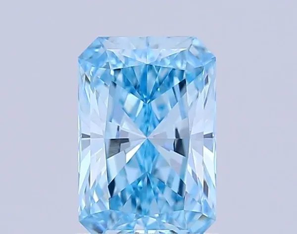1.11ct RADIANT Fancy Vivid Blue VVS2 Coloured Lab diamond