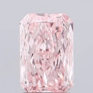 0.99ct RADIANT Fancy Vivid Pink VS1 Coloured Lab diamond