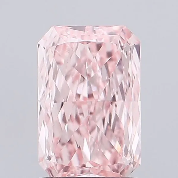 0.99ct RADIANT Fancy Vivid Pink VS1 Coloured Lab diamond
