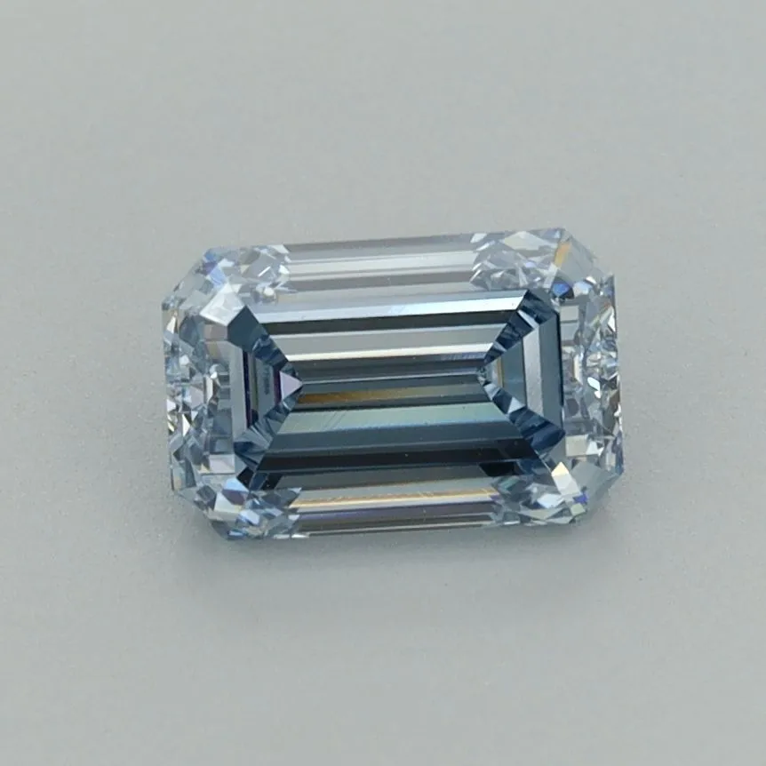 1.01ct EMERALD Fancy Intense Blue VVS2 Coloured Lab diamond