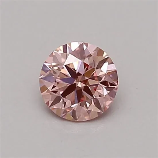 0.35ct ROUND Fancy Vivid Pink VS1 Coloured Lab diamond