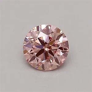 0.35ct ROUND Fancy Vivid Pink VS1 Coloured Lab diamond