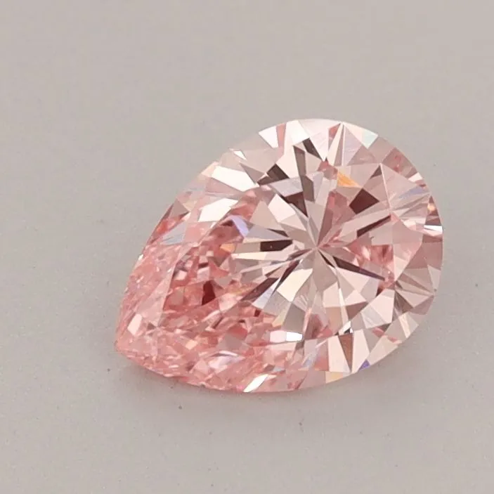 0.60ct PEAR Fancy Vivid Pink VS1 Coloured Lab diamond