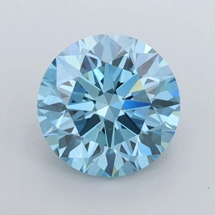 1.00ct ROUND Fancy Vivid Blue VVS2 Coloured Lab diamond
