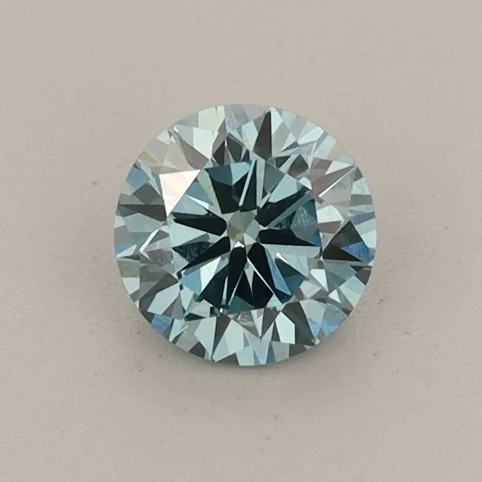 0.55ct ROUND Fancy Vivid Blue VVS2 Coloured Lab diamond