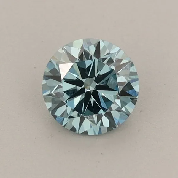 0.55ct ROUND Fancy Vivid Blue VVS2 Coloured Lab diamond