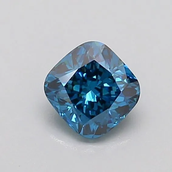 0.51ct CUSHION Fancy Vivid Blue VS1 Coloured Lab diamond