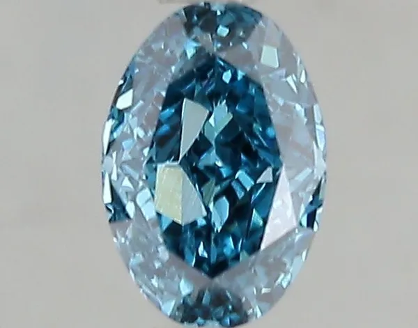 1ct OVAL Fancy Vivid Blue VS1 Coloured Lab diamond