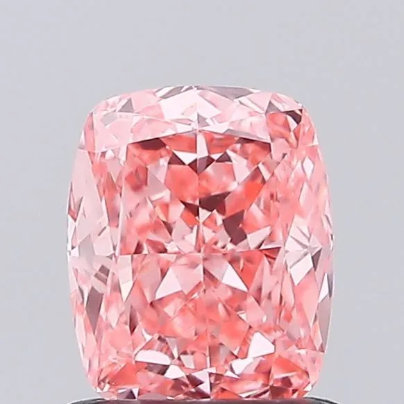 0.94ct CUSHION Fancy Vivid Pink VVS2 Coloured Lab diamond