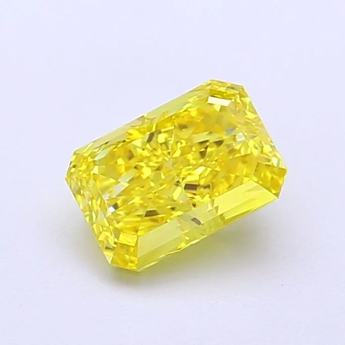1.09ct RADIANT Fancy Vivid Yellow VS1 Coloured Lab diamond