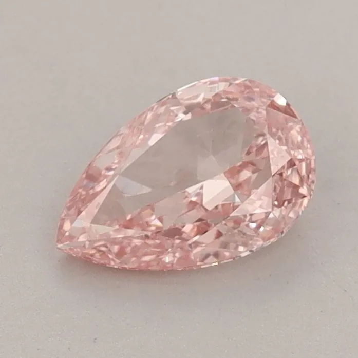 0.74ct PEAR Fancy Vivid Pink VS1 Coloured Lab diamond