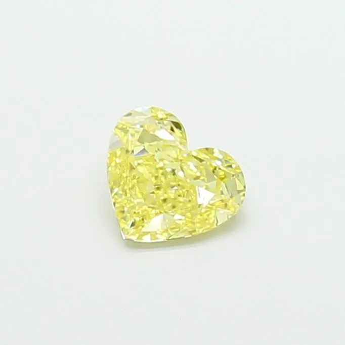 0.85ct HEART Fancy Intense Yellow VVS2 Coloured Lab diamond