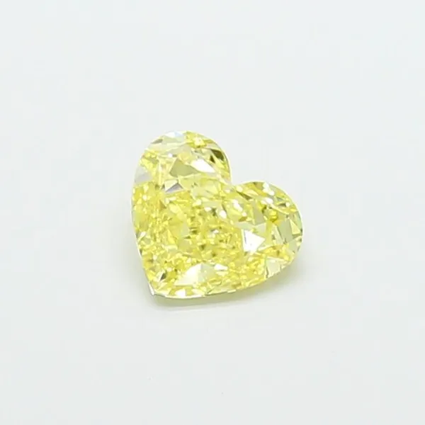 0.85ct HEART Fancy Intense Yellow VVS2 Coloured Lab diamond