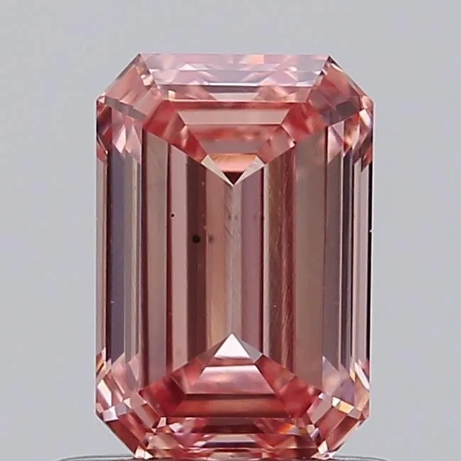 0.82ct EMERALD Fancy Vivid Pink VS2 Coloured Lab diamond