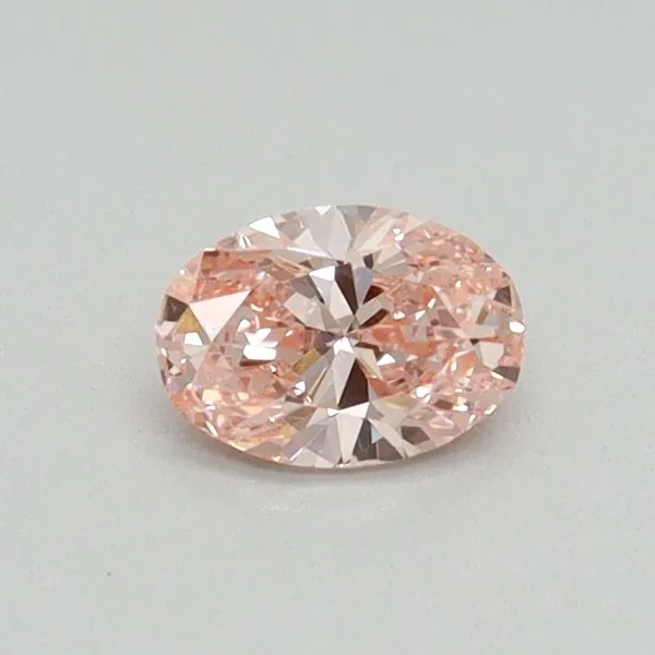 0.3ct OVAL Fancy Intense Pink SI1 Coloured Lab diamond