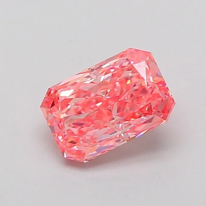 1.02ct RADIANT Fancy Vivid Pink VS1 Coloured Lab diamond
