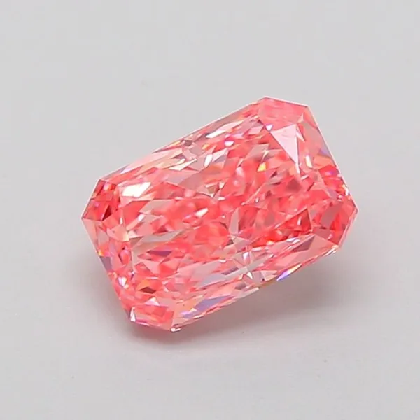 1.02ct RADIANT Fancy Vivid Pink VS1 Coloured Lab diamond
