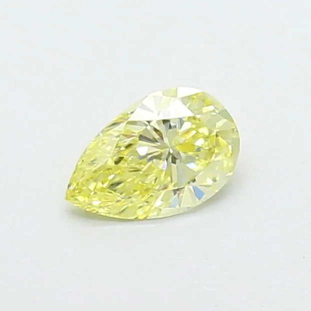 0.48ct PEAR Fancy Yellow VS1 Coloured Lab diamond