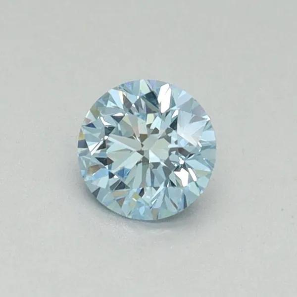 0.34ct ROUND Fancy Vivid Blue VS2 Coloured Lab diamond