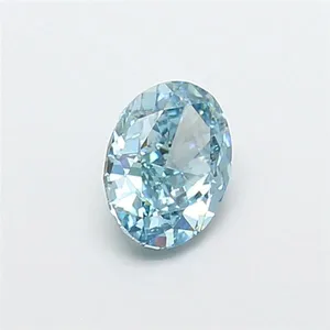 1.12ct OVAL Fancy Vivid Blue VS2 Coloured Lab diamond