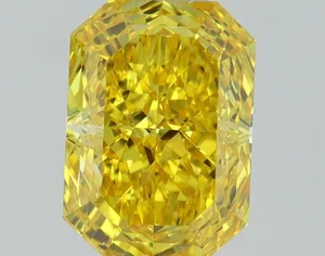 1.08ct RADIANT Fancy Vivid Yellow VVS2 Coloured Lab diamond