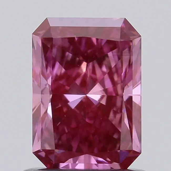 0.88ct RADIANT Fancy Vivid Pink SI2 Coloured Lab diamond