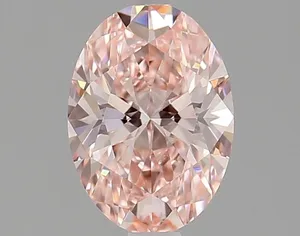 1.04ct OVAL Fancy Vivid Pink VVS2 Coloured Lab diamond