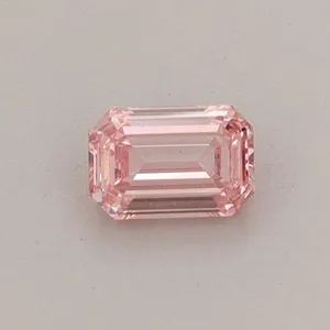 0.33ct EMERALD Fancy Vivid Pink VS1 Coloured Lab diamond