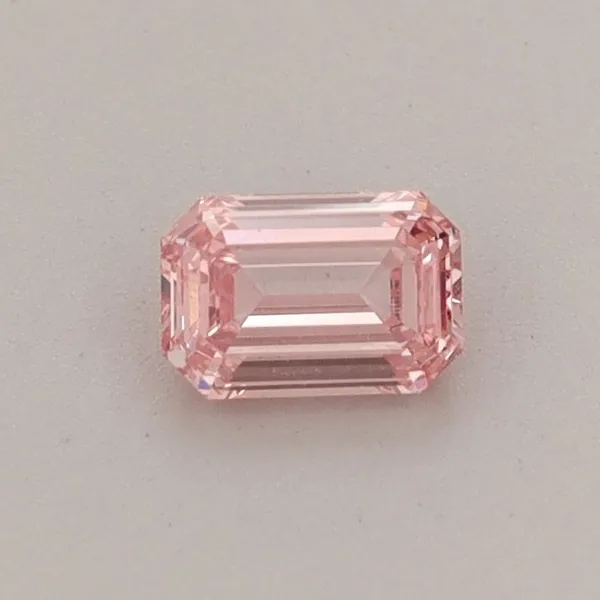 0.33ct EMERALD Fancy Vivid Pink VS1 Coloured Lab diamond