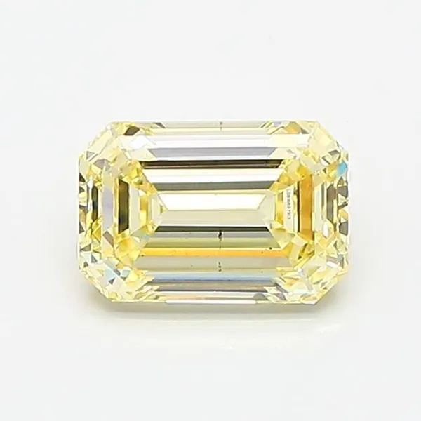 1.05ct EMERALD Fancy Yellow VS2 Coloured Lab diamond