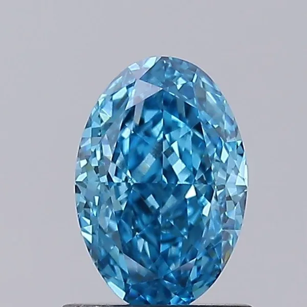 1.05ct OVAL Fancy Vivid Blue VS1 Coloured Lab diamond