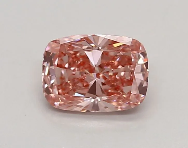 0.79ct CUSHION Fancy Vivid Pink VS1 Coloured Lab diamond