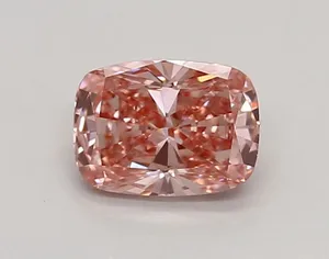 0.79ct CUSHION Fancy Vivid Pink VS1 Coloured Lab diamond