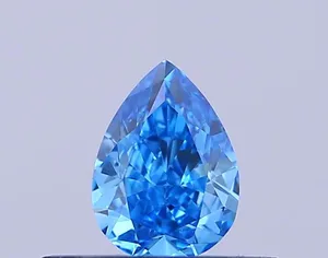 0.3ct PEAR Fancy Vivid Blue VVS2 Coloured Lab diamond