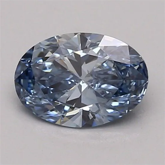 0.72ct OVAL Fancy Vivid Blue VVS1 Coloured Lab diamond