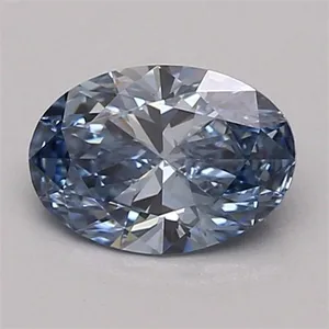 0.72ct OVAL Fancy Vivid Blue VVS1 Coloured Lab diamond