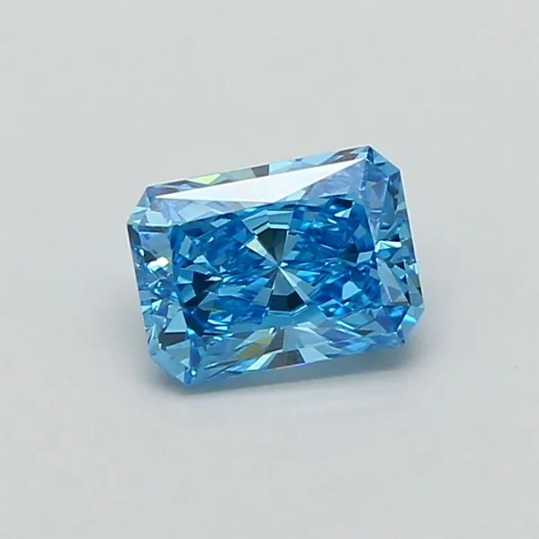 0.83ct RADIANT Fancy Vivid Blue VVS2 Coloured Lab diamond
